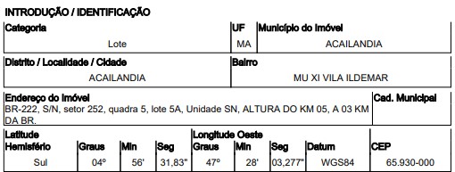 Terreno, Vila Ildemar em Açailândia, MA — foto 3 de 3