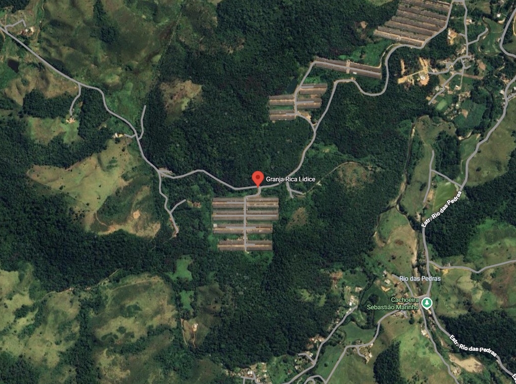 Imóvel Industrial (abatedouro de aves), A.T.: 1.149.000m², A.C.: 90.240m², Lídice, Rio Claro/RJ