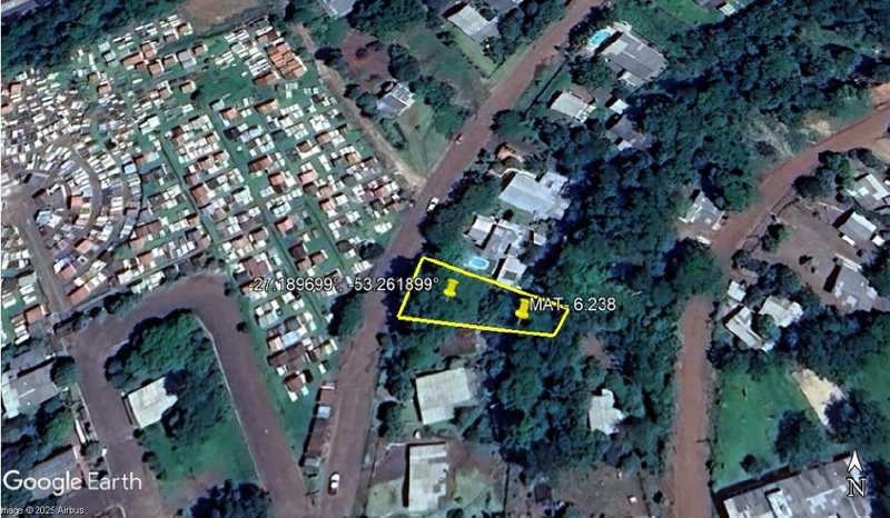 Terreno urbano com área total de 502,50 m2  - Iraí/RS