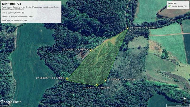 Lote Rural | A.T. 35.000 M² | Sem Benfeitorias | Distrito de Tiradentes | Três Passos/RS
