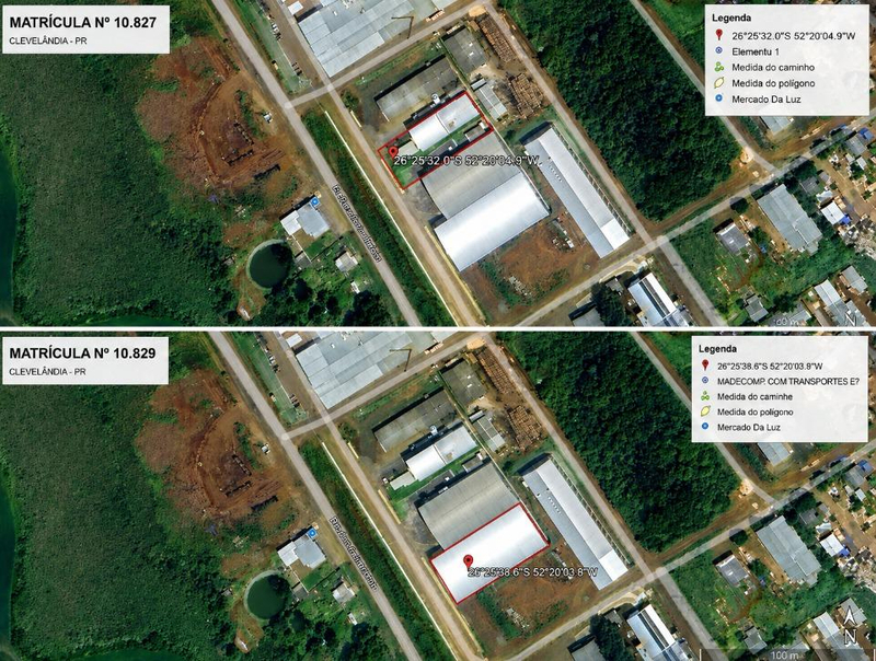 Venda Conjunta de Duas Matrículas  Imóveis Urbanos Localizados em Clevelândia/PR