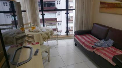 Apto 32m² | santos-sp | gonzaga flat service | gonzaga - a 170 metros da praia, 1 dorm e varanda - financiamento até 420 meses!