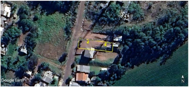IMÓVEL Urbano Terreno com área total de 400 m2 - Planalto/RS