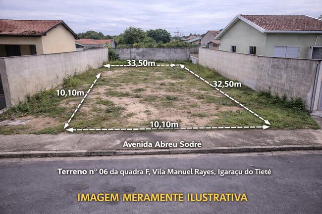 Dois terrenos lote nº 06 com área de 330,00 m² e lote nº 08 com área de 340,00 m² - vila manuel rayes, igaraçu do tietê/sp