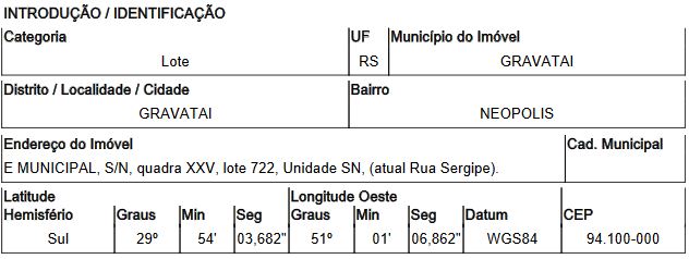 Terreno, Neopolis, Gravataí, RS