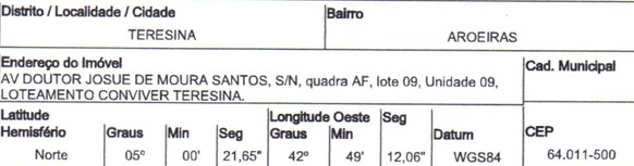 Terreno, Alegre, Teresina, PI